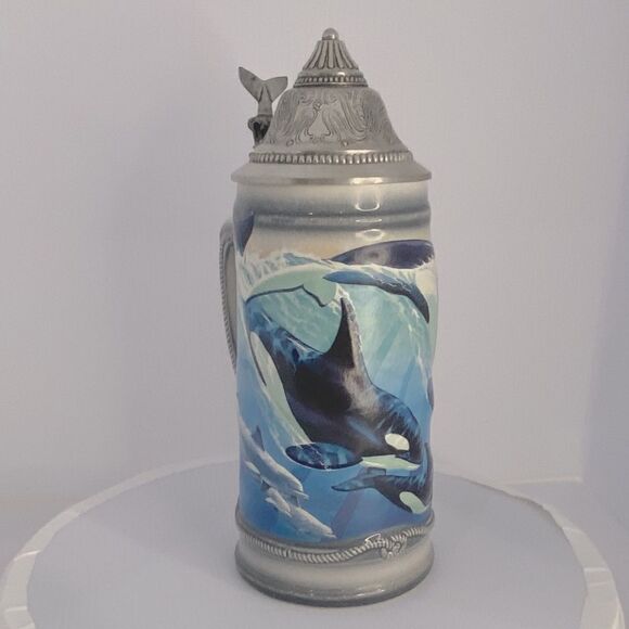 Sea World Killer Whale Stein Limited Edition Collector Series Vintage  1991 - Picture 7 of 16